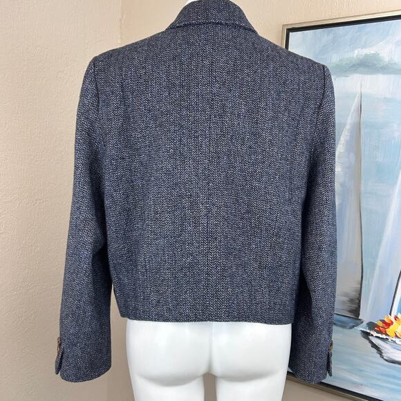 Free People Blazer- Heritage Double Breasted Cropped length size Large - Picture 6 of 9